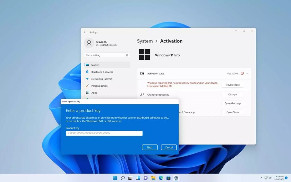 مفتاح تنشيط ويندوز Windows Activation Key